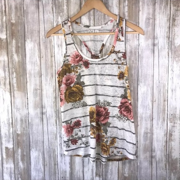 Maurices Tops - Maurices 24/7 Floral Stripe Tank
